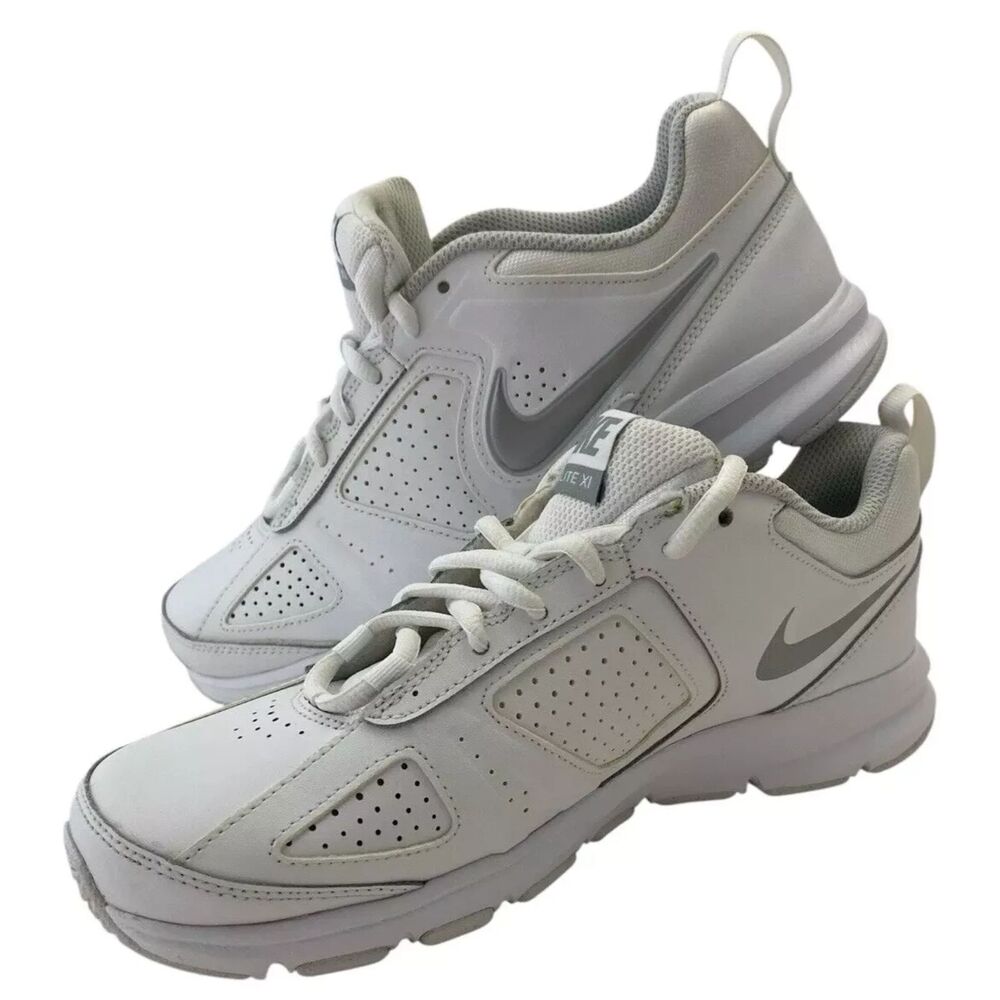 Nike T-Lite XI Shoes Women's Size 8.5 White & Gray Casual Sneakers